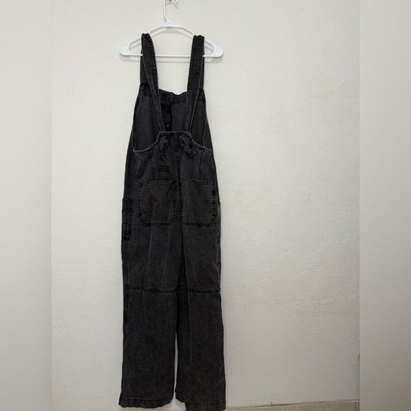 Free People Charcoal Wide Leg Jumpsuit - Picture 3 of 3
